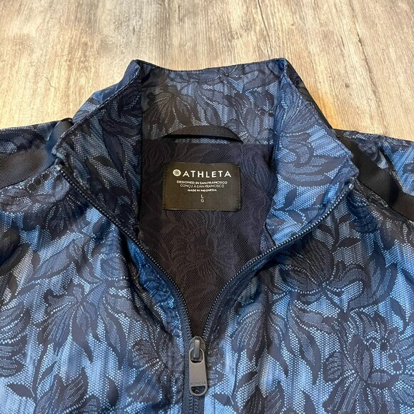 Athleta Sightseer Lace Jacket, Blue/Black, size Large - Picture 5 of 10
